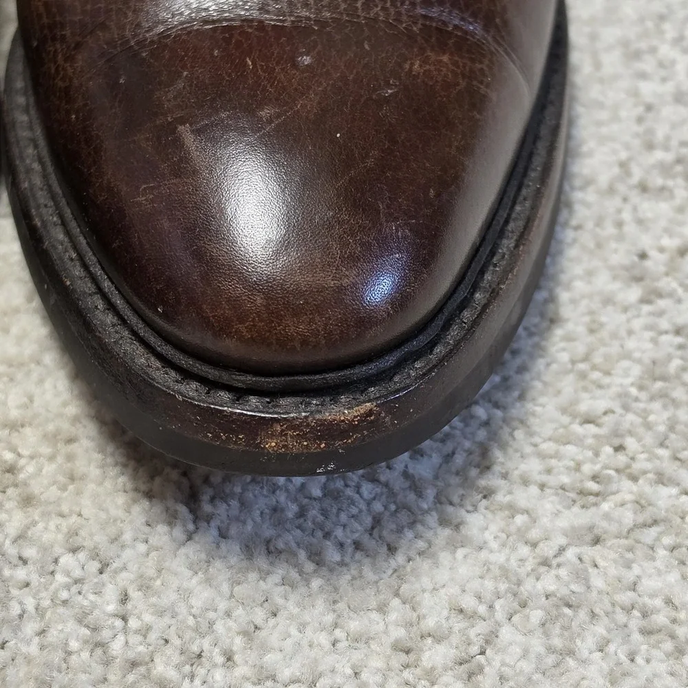 Crockett & Jones Ashdown Dark Brown Country Calf Grain Leather Derby Shoes 10D